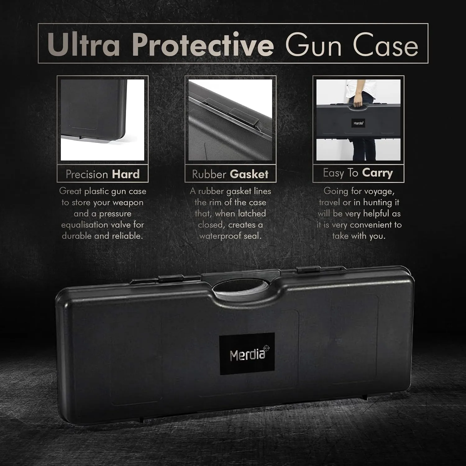 Gun Case Precision Hard Locking Rifle Cases Ultra Protective Case Intensive Convoluted Foam Shot Gun Case | AR Accessories | Rifle Bag | Hard Gun Cases for Rifles | Shotgun Case