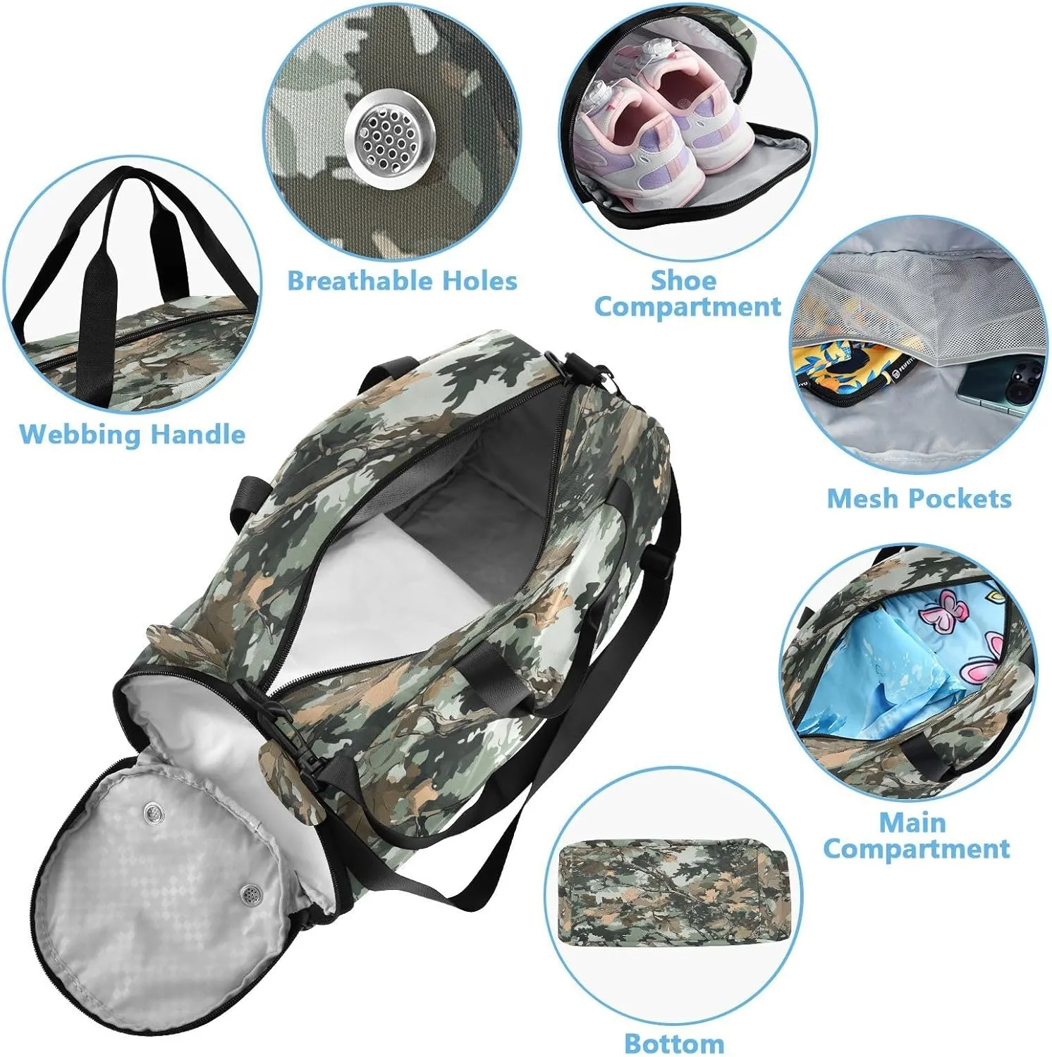 GuoChe West Crossbody Purse with Shoes Compartment Practical Messenger Bag Crossbody for Have a meal
