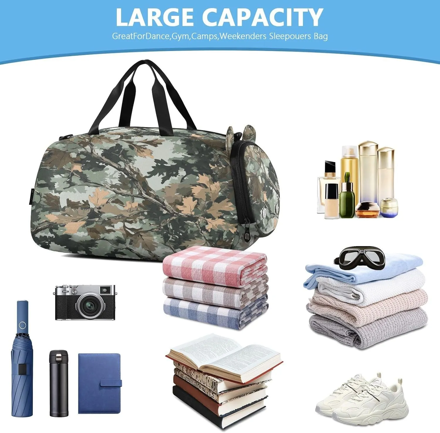 GuoChe West Crossbody Purse with Shoes Compartment Practical Messenger Bag Crossbody for Have a meal