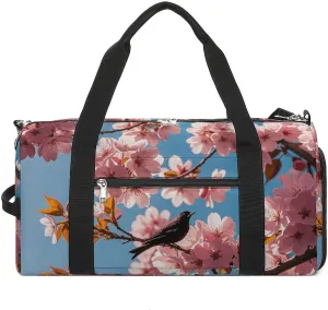 Gym Bags for Men Women Travel Duffle Bag Cherry Trees in Full Bloom Lightweight Carryon Gymbag Sports Bag for Travel