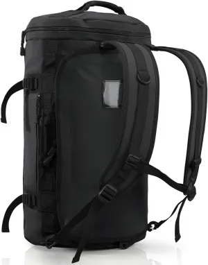 Haimont Duffle Backpack, Travel Duffel Bag with Shoes Compartment, Water-resistant, Men Women, Trip, Sports, Gym, 45L, Black