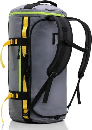 Haimont Large Duffle Bag Backpack for Travel, Men Women Duffel Backpack Bags with Shoes Compartment for Camping, Traveling, Sports, Trip, Water-resistant, 60L Grey