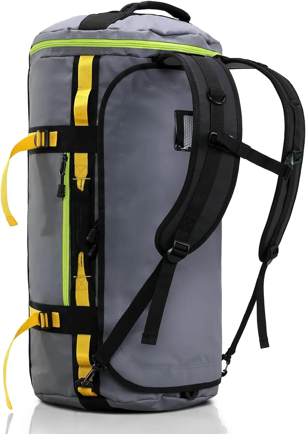 Haimont Large Duffle Bag Backpack for Travel, Men Women Duffel Backpack Bags with Shoes Compartment for Camping, Traveling, Sports, Trip, Water-resistant, 60L Grey