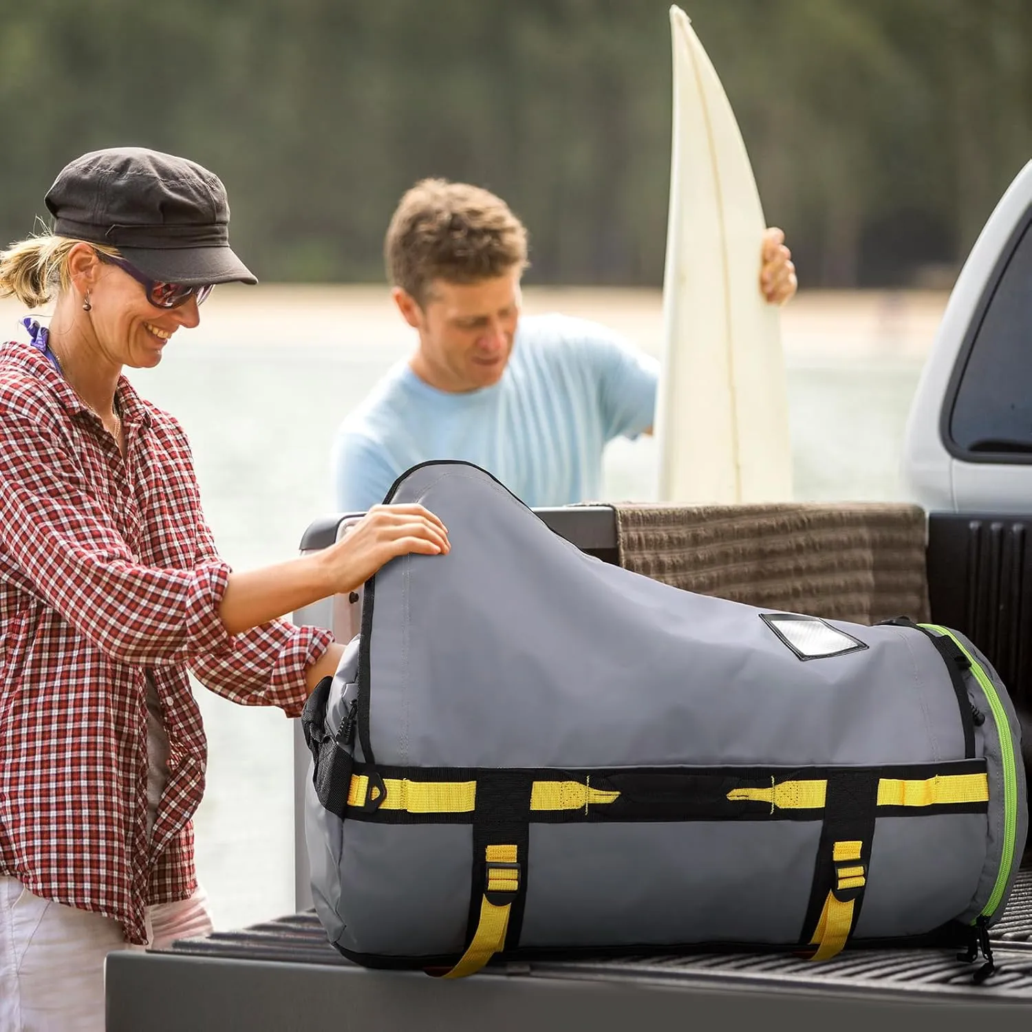 Haimont Large Duffle Bag Backpack for Travel, Men Women Duffel Backpack Bags with Shoes Compartment for Camping, Traveling, Sports, Trip, Water-resistant, 60L Grey