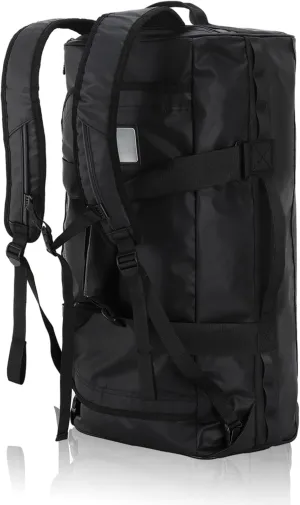 Haimont Travel Duffel Backpack Bag 60L for Men Large Sports Duffle Bags with Backpack Straps for Hiking Camping Gym Workout, Water Resistant, Black