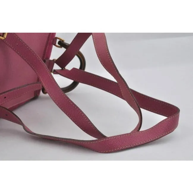 Handle Gucci Bamboo Fuchsia Leather Leather Unmatched variety Gold Suede Backpack And Fast-track support Suede With