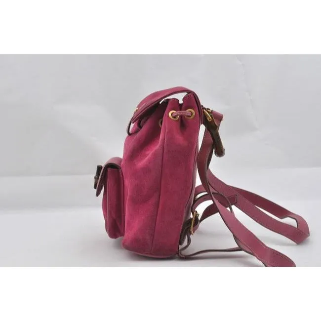 Handle Gucci Bamboo Fuchsia Leather Leather Unmatched variety Gold Suede Backpack And Fast-track support Suede With