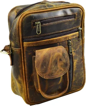 Handmade Vintage Genuine Buff Sling Cross-body Messenger shoulder Bag for Men and Women