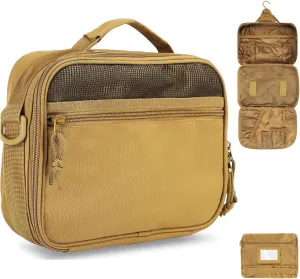 Hanging Travel Toiletry Bag for Men, Large Capacity Dopp Kit, Durable Bathroom Organizer, Water-resistant Shaving Bag for Accessories