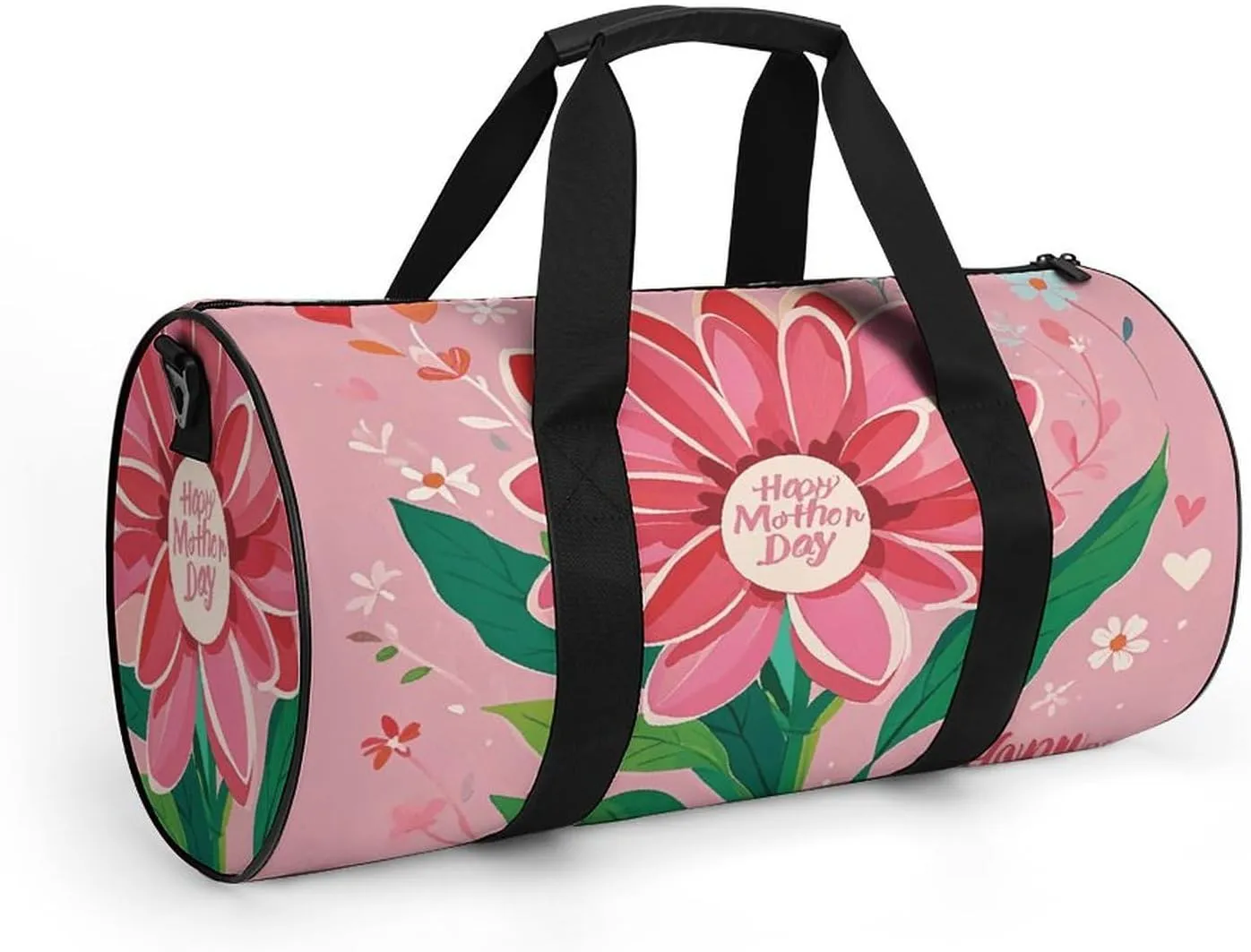 Happy Mother Day Gym Bag Small Travel Duffle Bag with Compartment Carry On Weekender Bag for Women Men