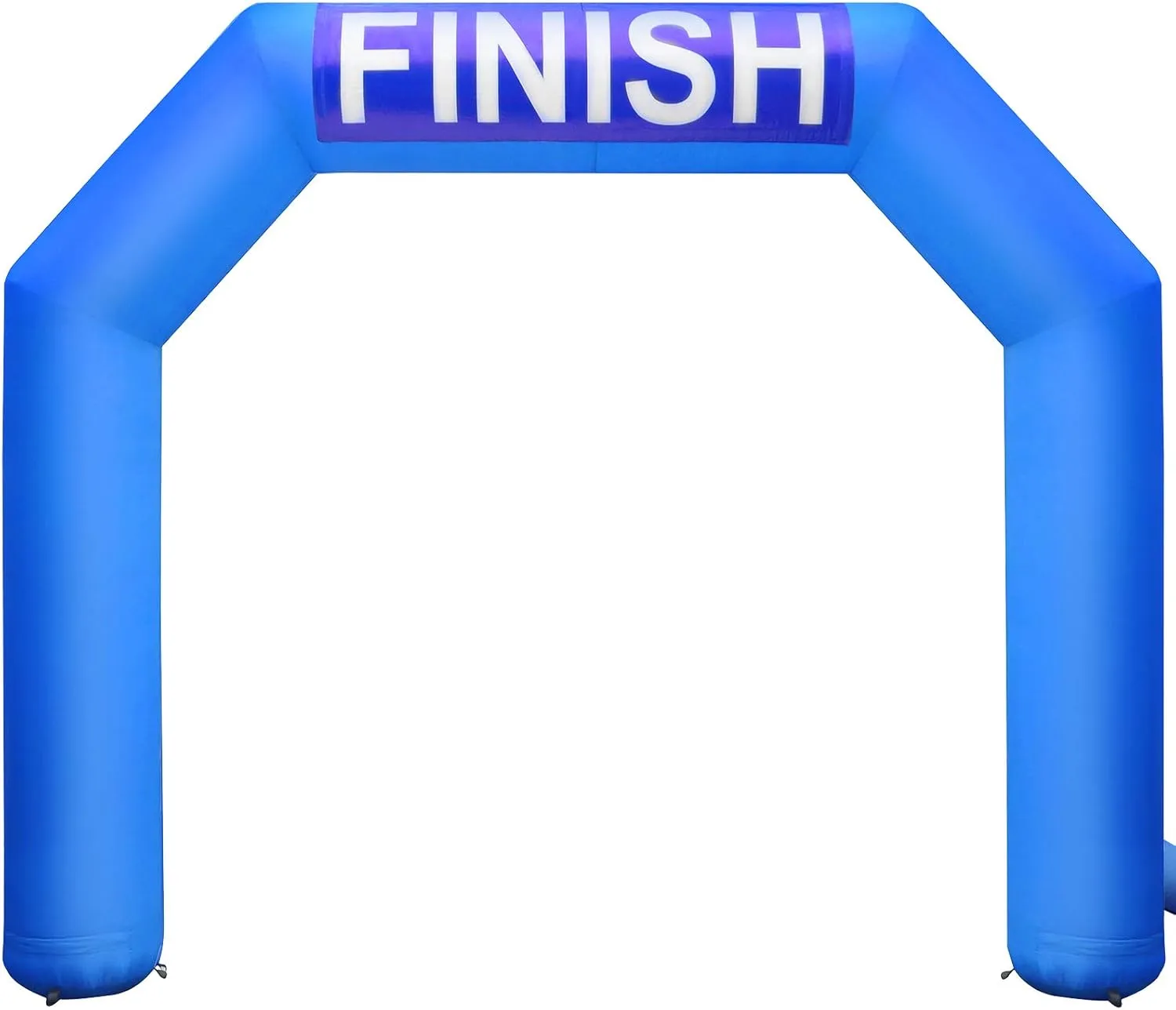 Happybuy 15Ft Inflatable Arch Blue with Start Finish Line Banners and Powerful Blower, Hexagon Inflatable Archway for Race Outdoor Advertising Commerce