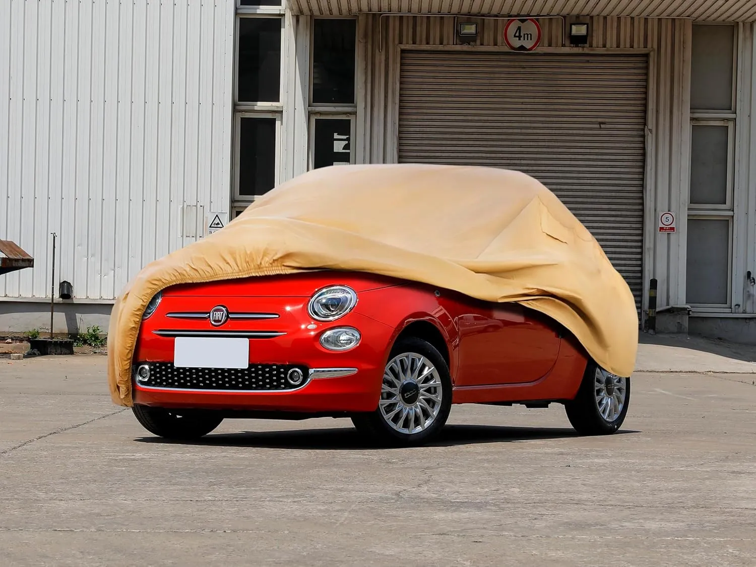 Heavy Duty Outdoor Car Cover Compatible with Fiat 500,Windproof All Weather Waterproof Sun Rain UV Dust Snow Protection Outdoor Car Covers