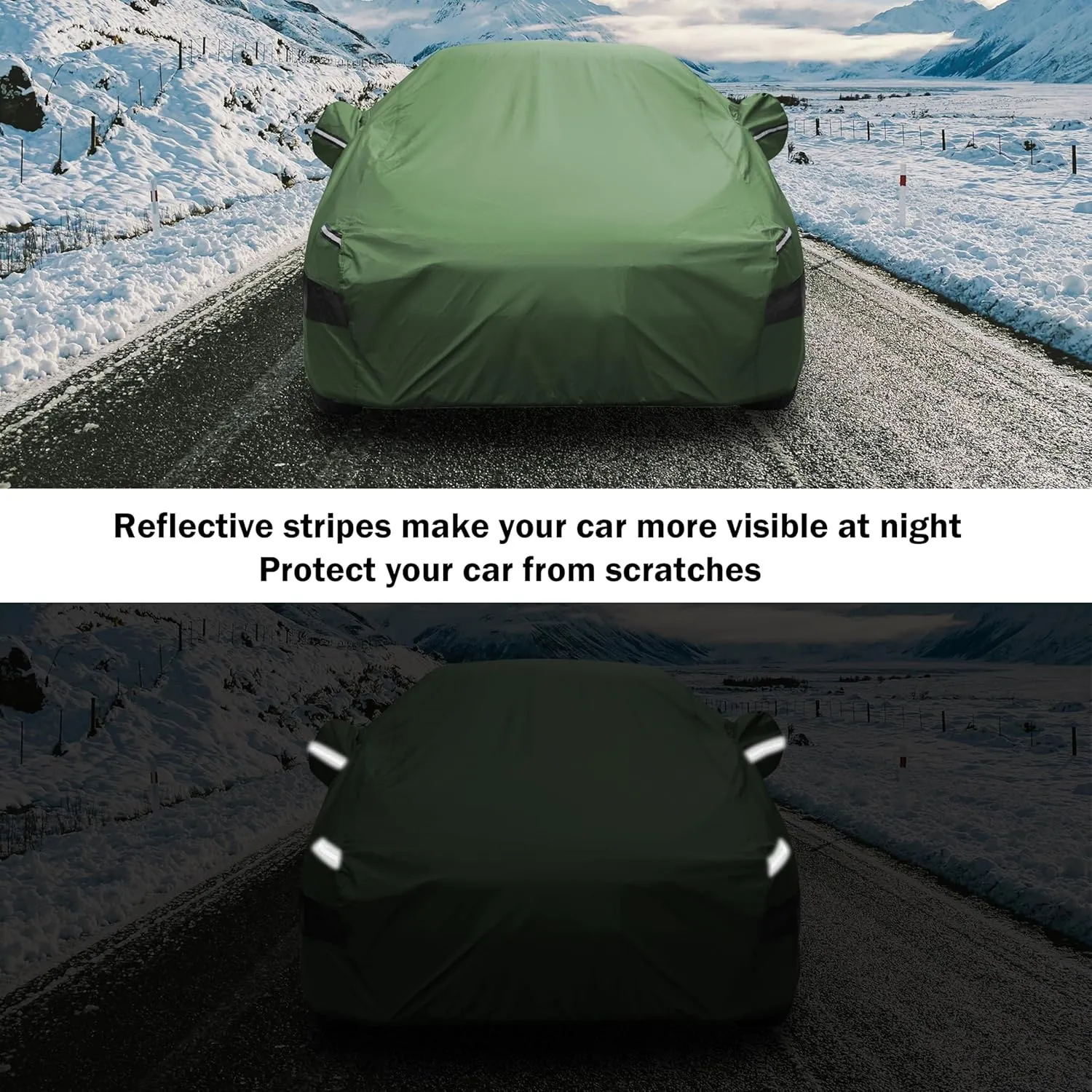 Heavy Duty Outdoor Car Cover Compatible with Mini Cooper 2 Door,Waterproof All Weather for Automobiles, Outdoor Full Cover Rain Sun UV Protection with Zipper Cotton