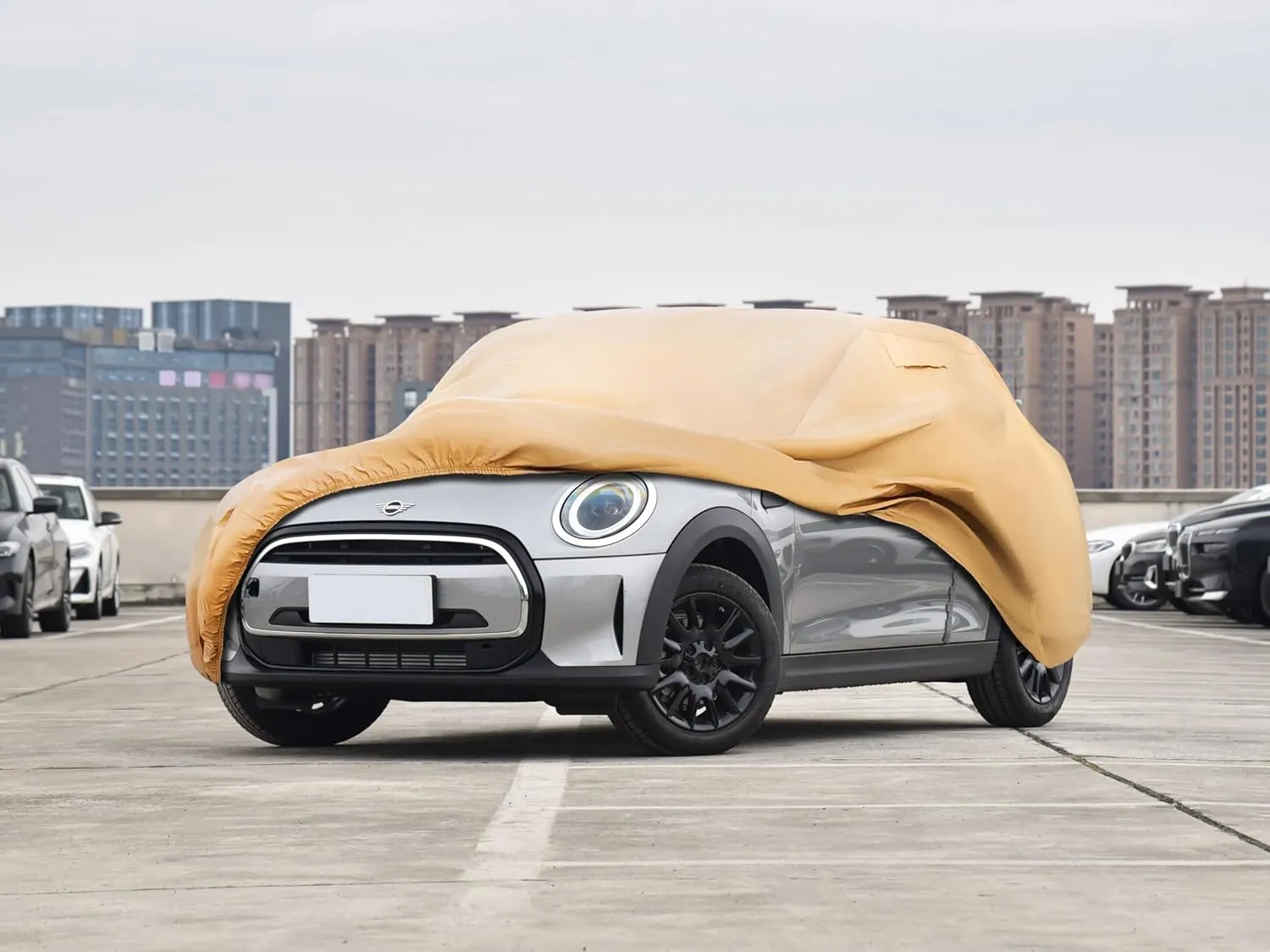 Heavy Duty Outdoor Car Cover Custom Fit for Mini Cooper 2 Door,Windproof All Weather Waterproof Sun Rain UV Dust Snow Protection Outdoor Car Covers