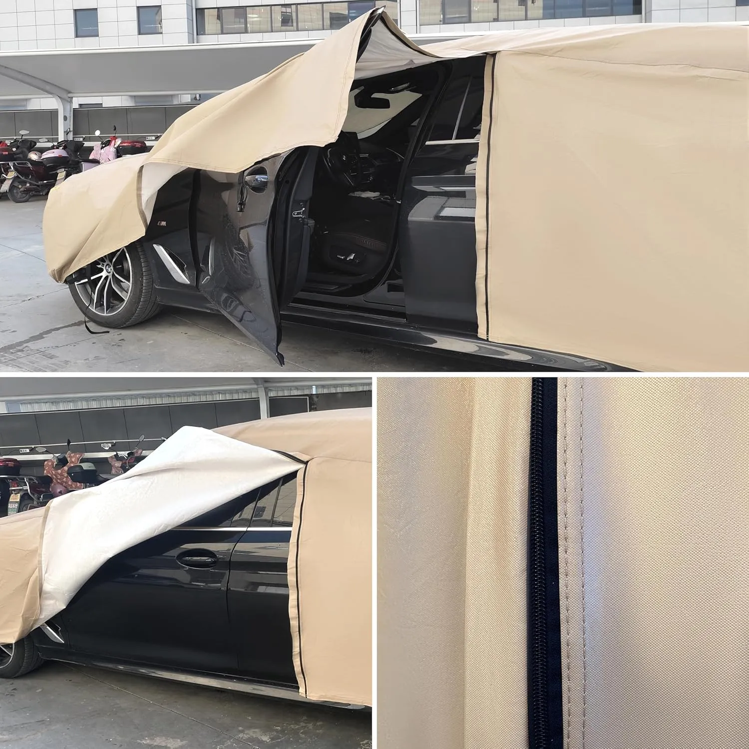 Heavy Duty Outdoor Car Cover Custom Fit for Mini Cooper 2 Door,Windproof All Weather Waterproof Sun Rain UV Dust Snow Protection Outdoor Car Covers