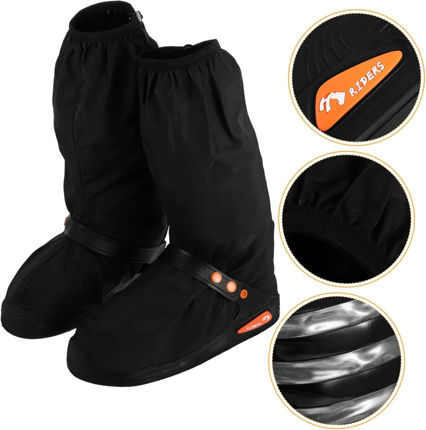 Hemoton Reusable Rain Boot Covers Slip Shoe Covers for Cycling Walking and Outdoor Activities Wet Weather
