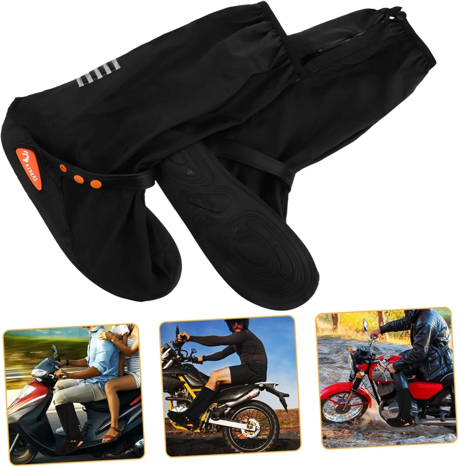 Hemoton Reusable Rain Boot Covers Slip Shoe Covers for Cycling Walking and Outdoor Activities Wet Weather