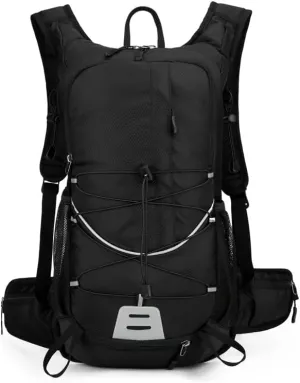 Hiking Backpack Outdoor Sports Daypack Large Capacity Lightweight Water Resistant Wearproof Cycling Travel Bag Trekking Use (Black)