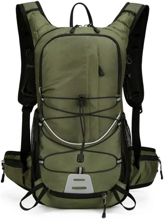 Hiking Backpack Outdoor Sports Daypack Large Capacity Lightweight Water Resistant Wearproof Cycling Travel Bag Trekking Use (Green)