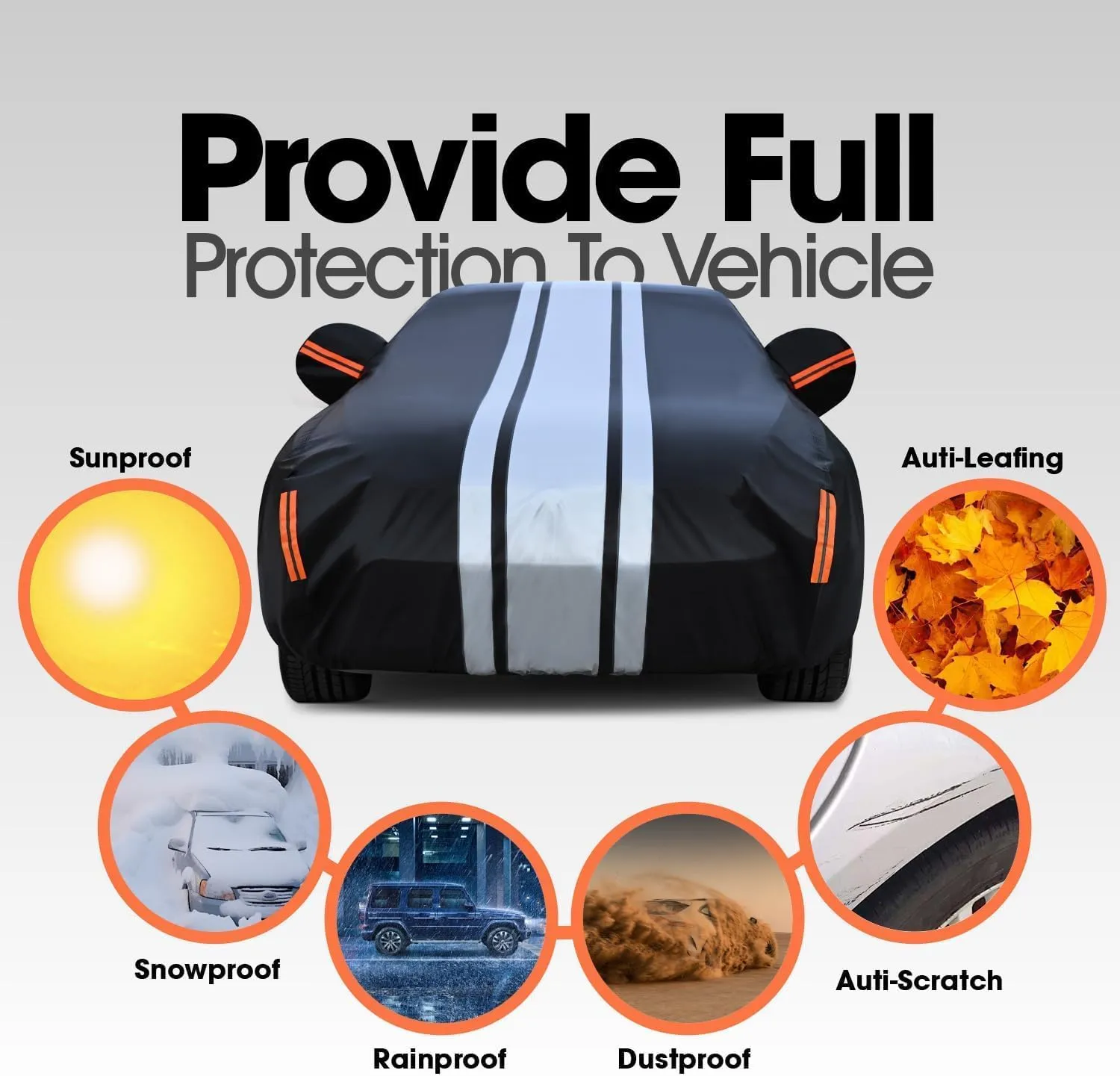 Honda CR-V CRV Car Cover Waterproof All Weather, Premium Car Cover Custom Fit for Honda CRV 1995-2025 Outdoor/Indoor Full Exterior Cover, with Free Towel/Storage Bag.