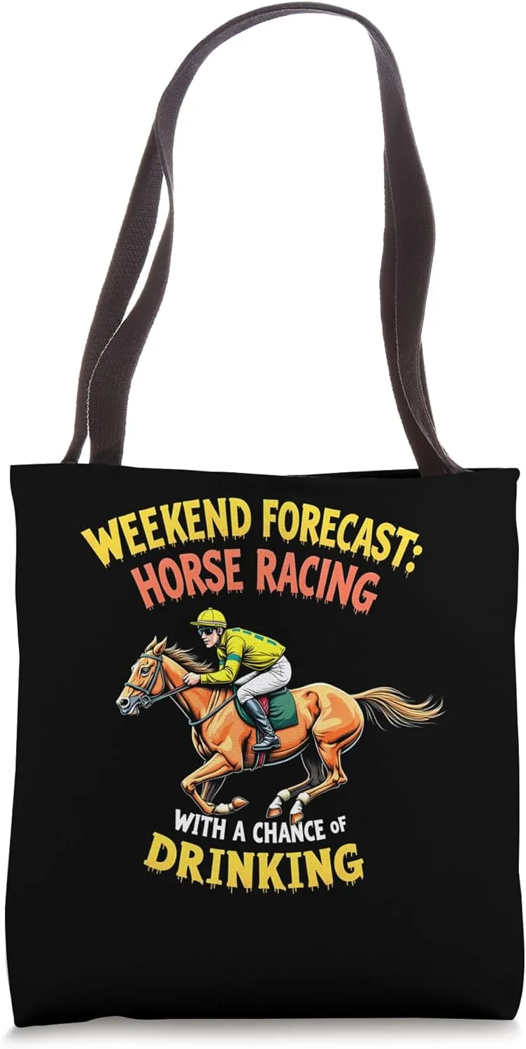 Horse Racing Weekend Drinking Tote Bag