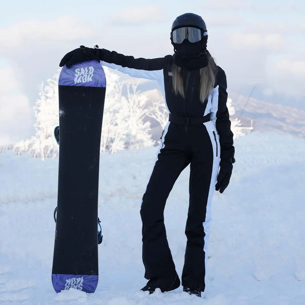 HOTIAN Women One Piece Ski Suits Slim Fit Overalls Jumpsuits Waterproof Winter Outdoor Snowboard Snow Suits