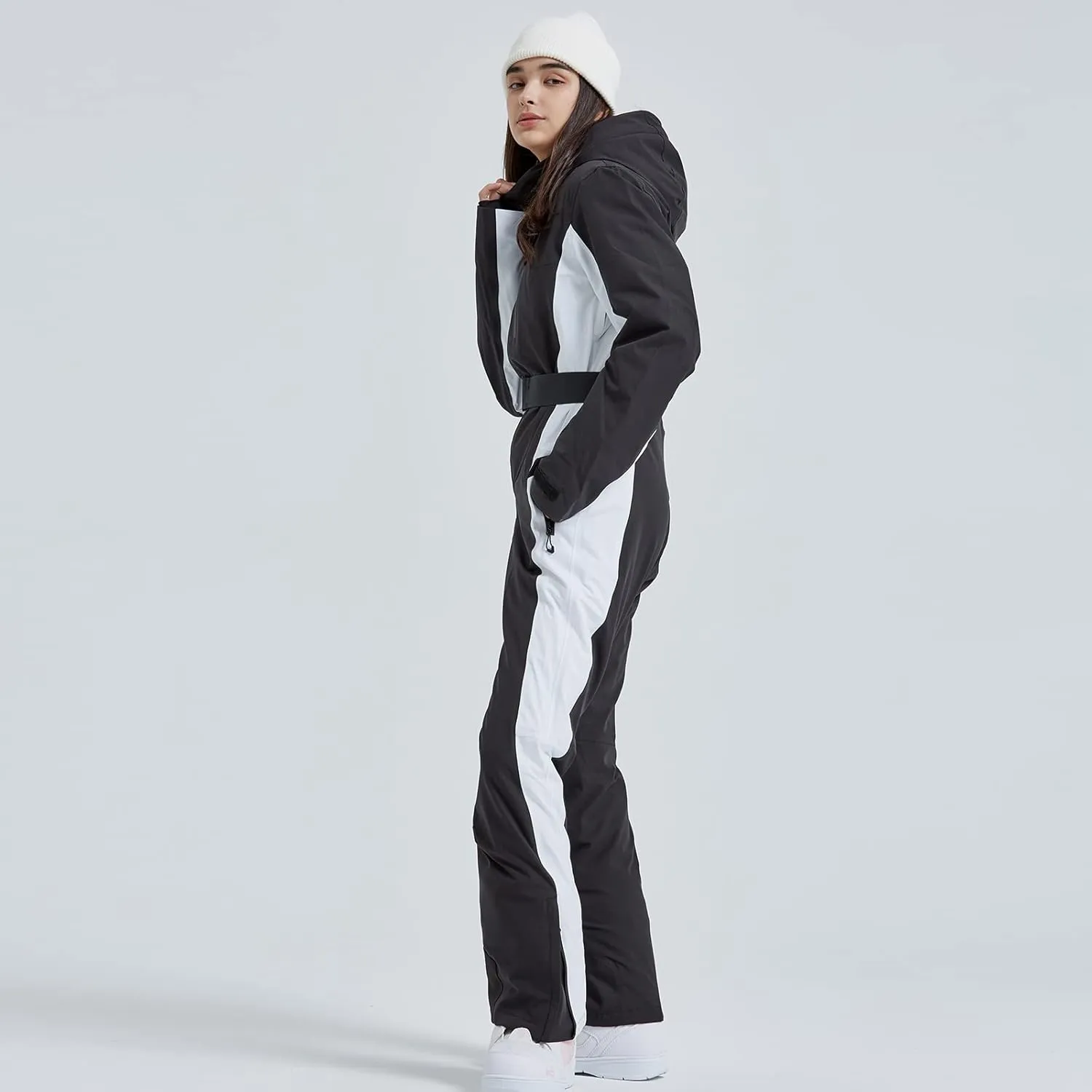 HOTIAN Women One Piece Ski Suits Slim Fit Overalls Jumpsuits Waterproof Winter Outdoor Snowboard Snow Suits