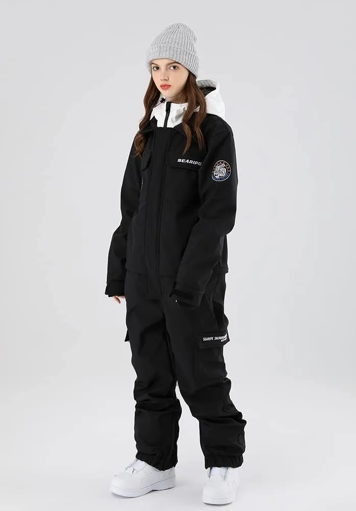 HOTIAN Women Snowboarding Suits One Piece Jumpsuits Overalls Outdoor Snowsuits Waterproof Ski Jackets