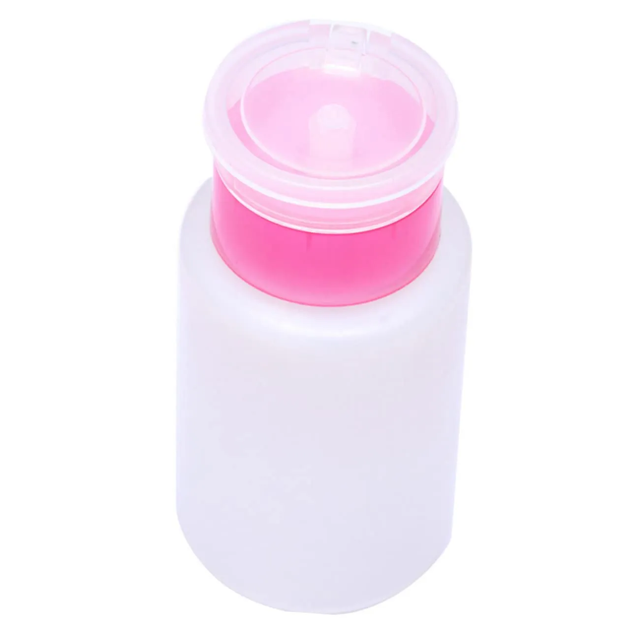 Housoutil 9pcs Lockable Nail Polish Remover Bottle Press Pumping Container for Makeup Remover Toner Convenient for Travel Home