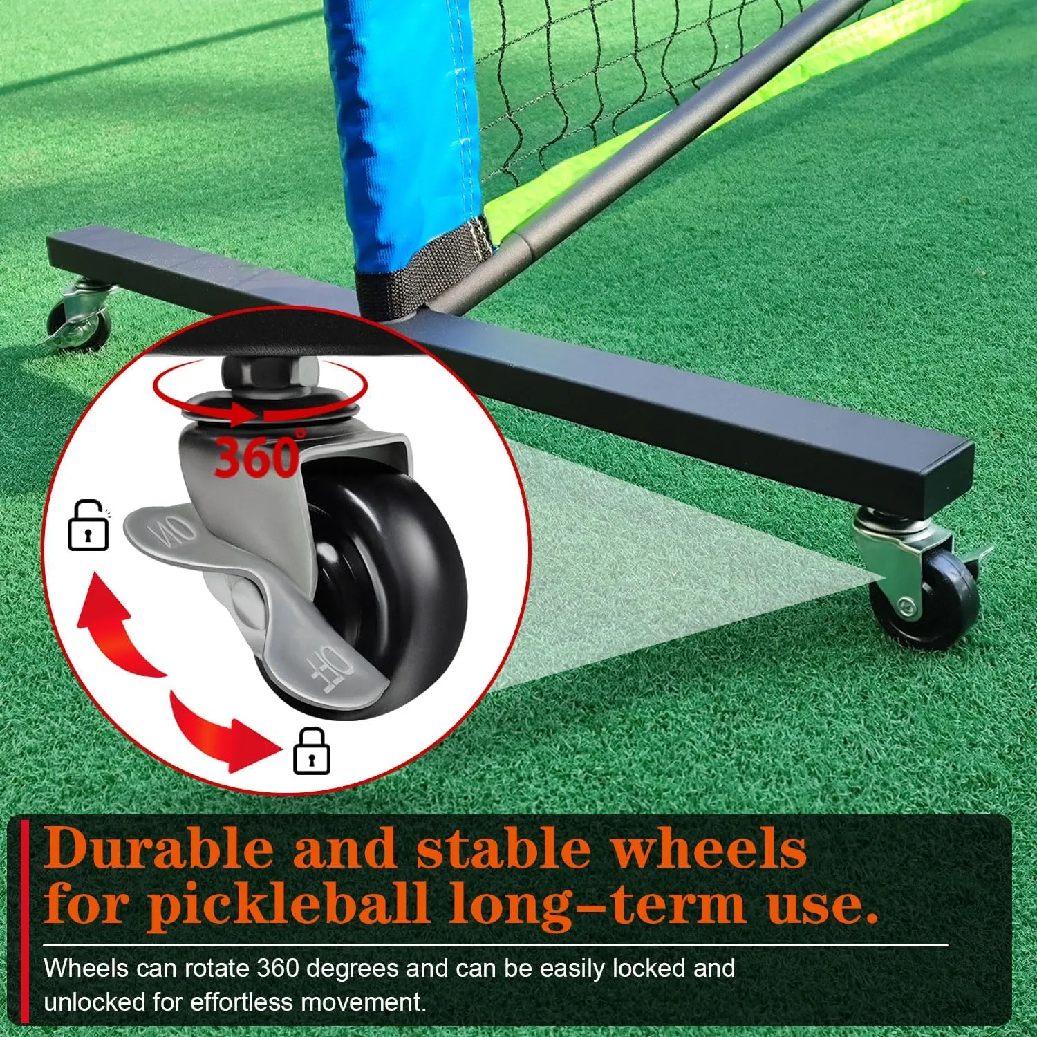 Hoverphenix Pickleball Net for Driveway, 22FT Regulation Size Pickleball Net with Paddles Set of 4, Pickleballs and Carry Bag for Outdoor Indoor Game