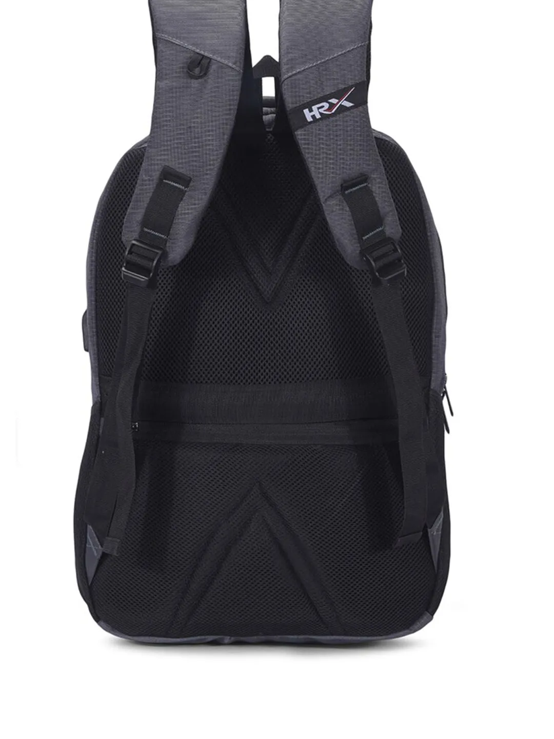 HRX by Hrithik Roshan Unisex Grey Backpack with Rain Cover & Reflective Strip