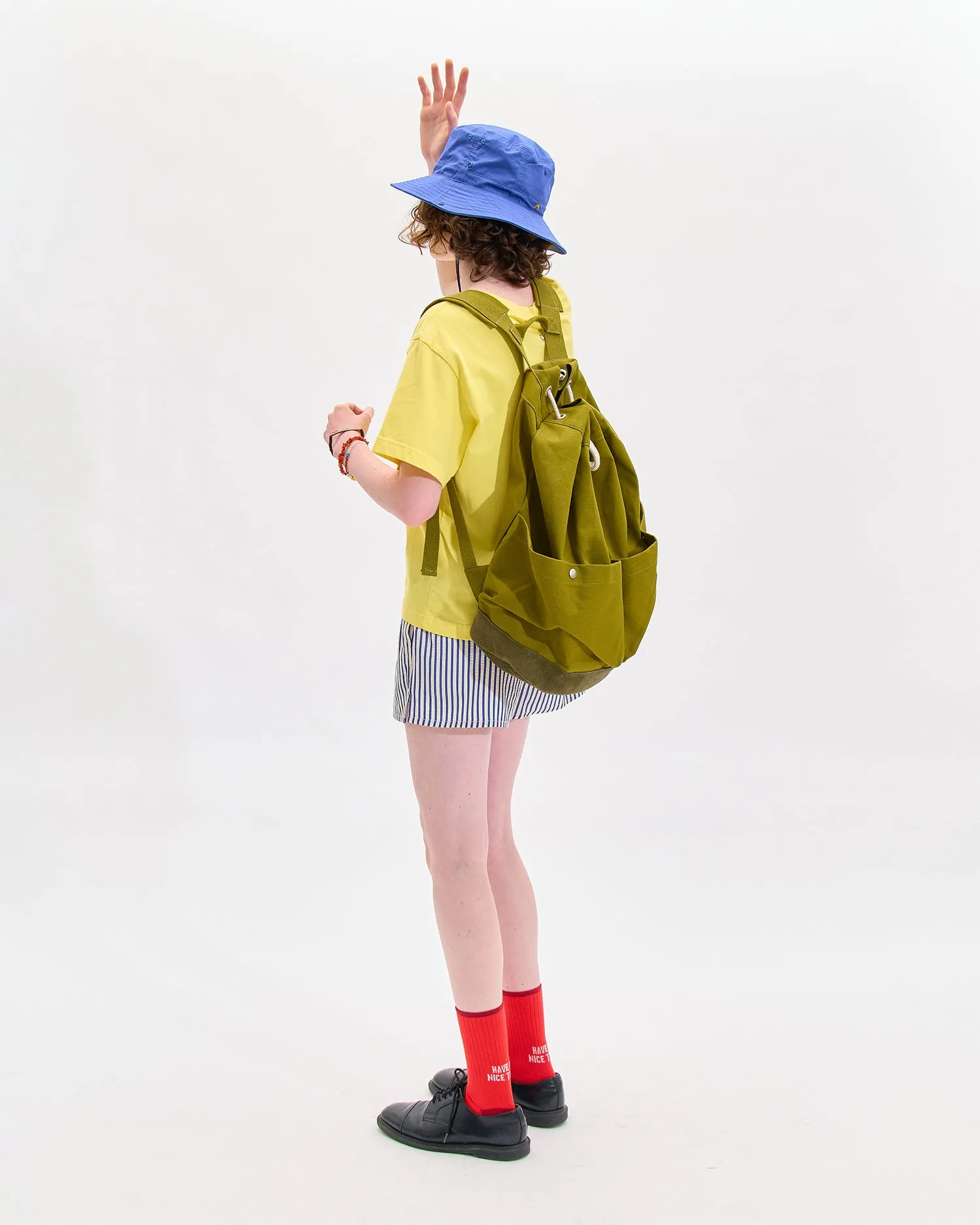 HS Canvas Duffle Backpack_Olive Green & Khaki