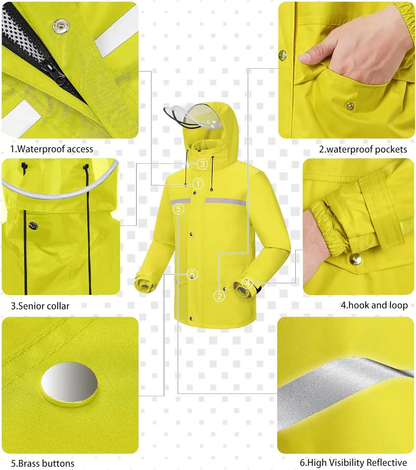 iCreek Rain Suit Waterproof Jacket and Trouser Suit Raincoat for Men and Women Outdoor All-Sport Breathable Anti-storm