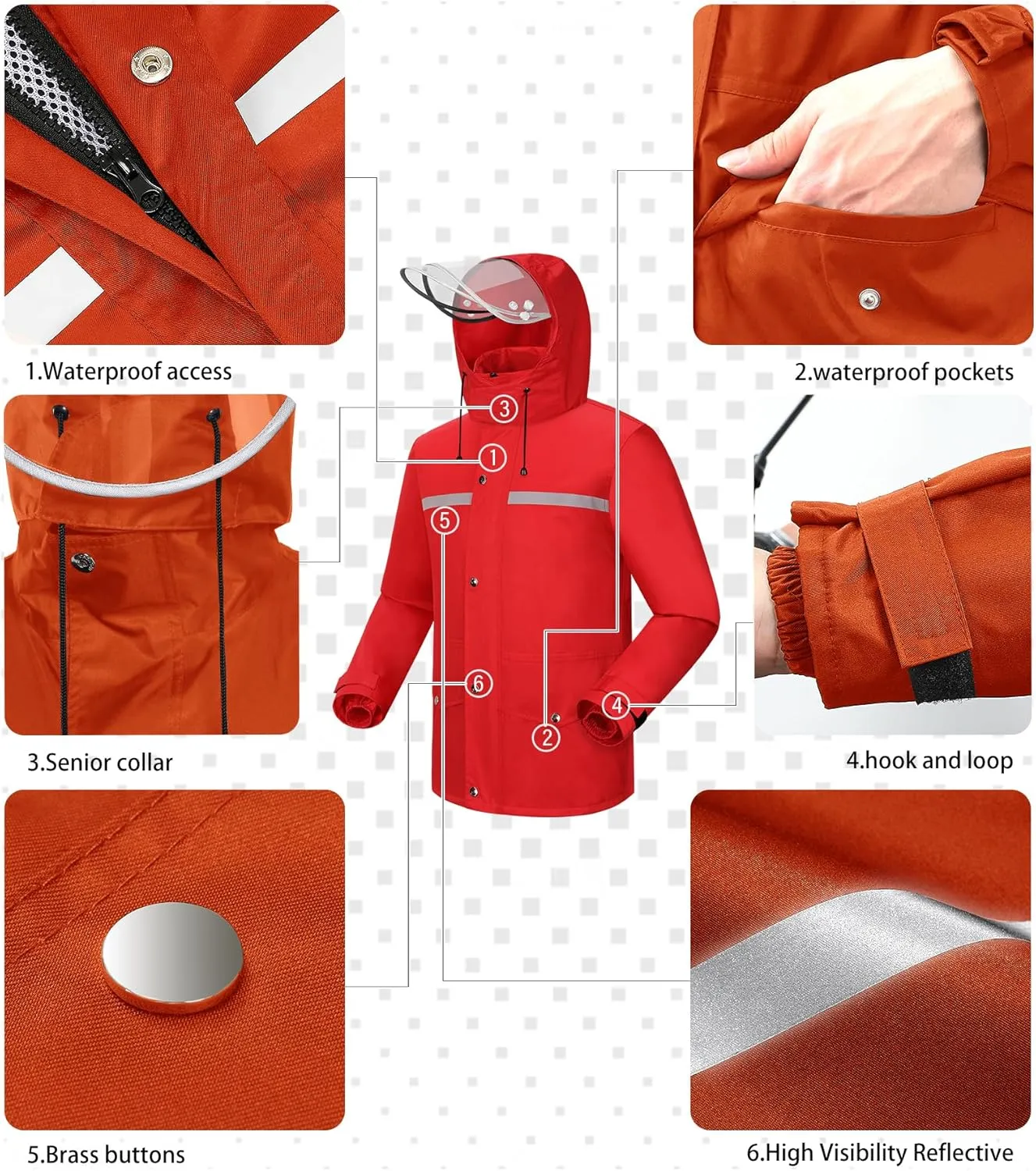 iCreek Rain Suit Waterproof Jacket and Trouser Suit Raincoat for Men and Women Outdoor All-Sport Breathable Anti-storm