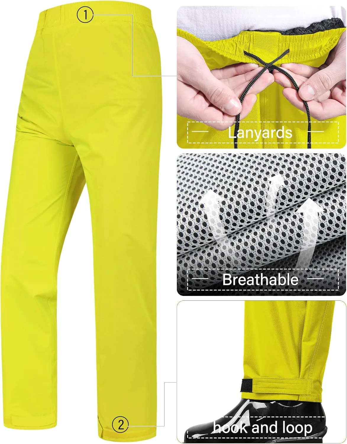 iCreek Rain Suit Waterproof Jacket and Trouser Suit Raincoat for Men and Women Outdoor All-Sport Breathable Anti-storm