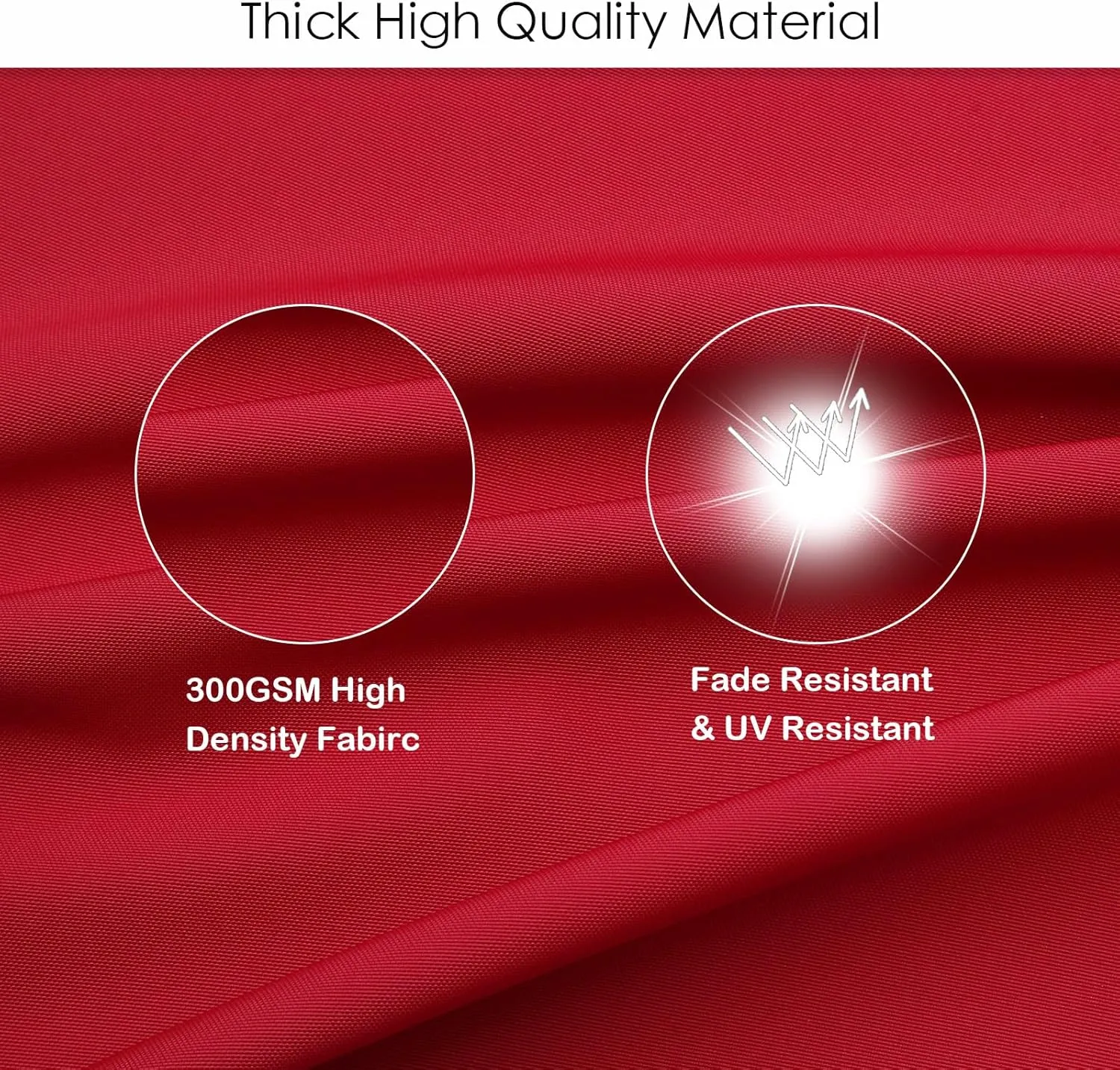 idee-home Outdoor Chair Cushions Set of 4, Thick 17" x 17" x 3" Patio Chair Cushions for Outdoor Furniture Waterproof with Ties, Seat Cushion, Patio Chair Pads Dining Chair Red