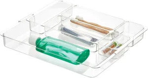 iDesign Expandable Makeup Drawer Organizer-Storage Cosmetics or Jewelry-Clear Tray