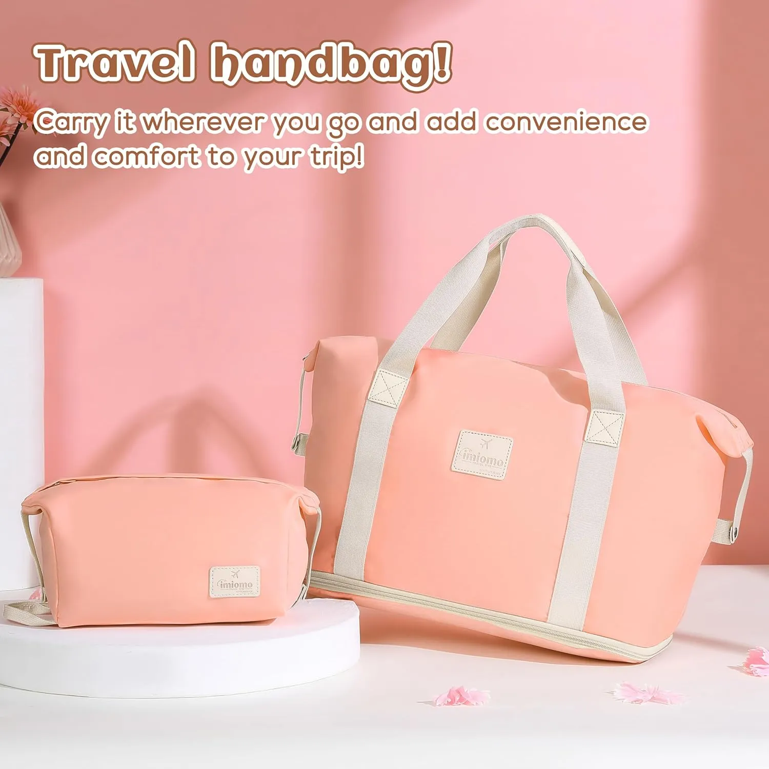 imiomo Luggage Sets 3 Piece,Expandable Hardside Suitcase Set with Spinner Wheels,Lightweight Travel Luggage set with TSA Lock（20/24/28,Pink）