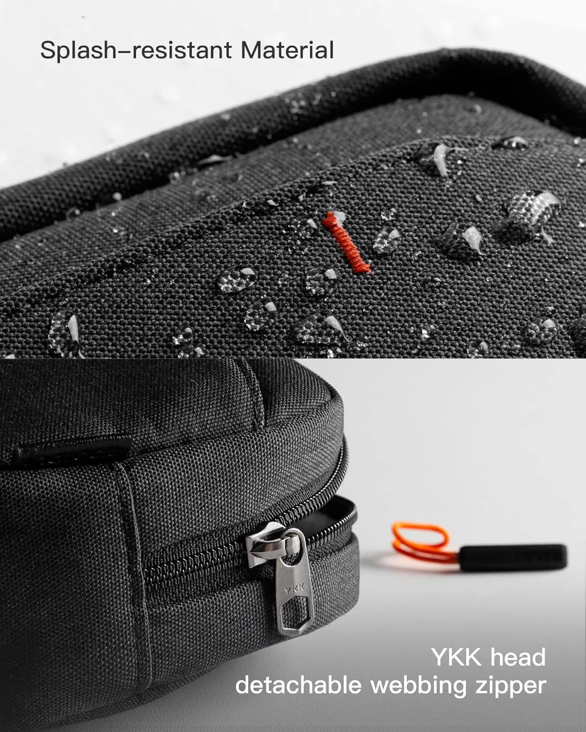 Inateck Electronics Organizer Travel Case, Water-resistant Cable Organizer Pouch, Multi-purpose Accessories Carry Case for Cord, Charger, Cables, Phone, USB Drive