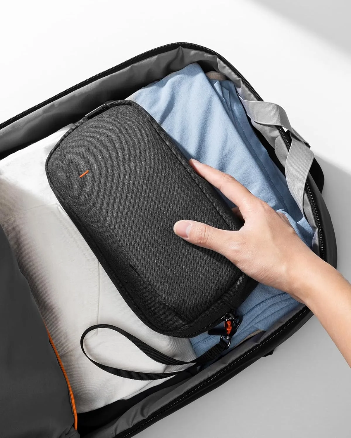 Inateck Electronics Organizer Travel Case, Water-resistant Cable Organizer Pouch, Multi-purpose Accessories Carry Case for Cord, Charger, Cables, Phone, USB Drive