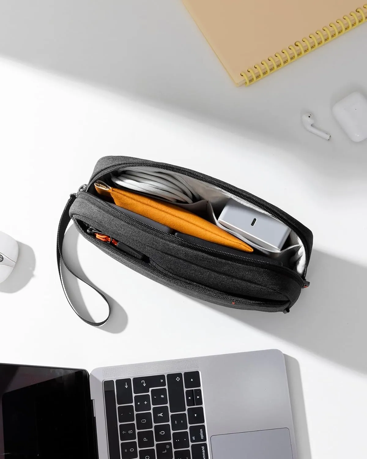 Inateck Electronics Organizer Travel Case, Water-resistant Cable Organizer Pouch, Multi-purpose Accessories Carry Case for Cord, Charger, Cables, Phone, USB Drive