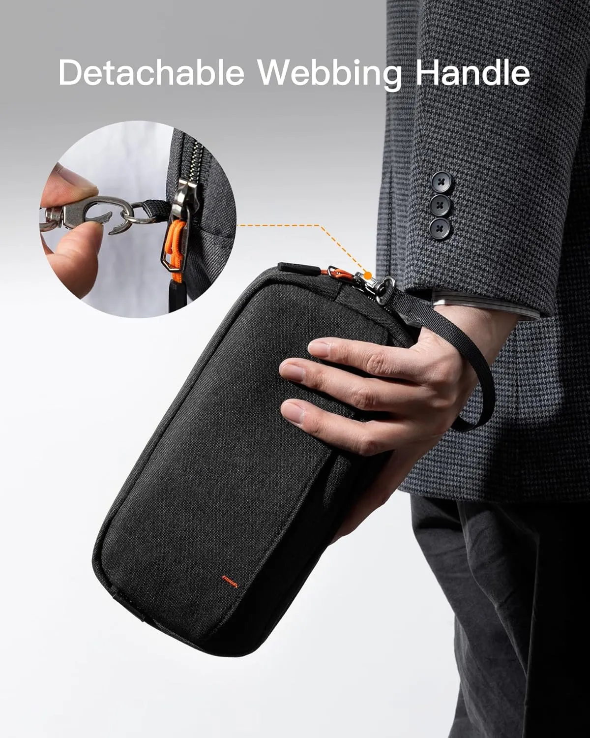 Inateck Electronics Organizer Travel Case, Water-resistant Cable Organizer Pouch, Multi-purpose Accessories Carry Case for Cord, Charger, Cables, Phone, USB Drive