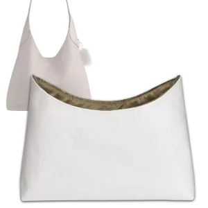 Insert for Brooklyn 23, 28, 39, Made of Dupont Paper and Satin Silk Liner, Bag Organizer with Zipper Pocket, 34 Interior Colors (Size 28, Cocoa)