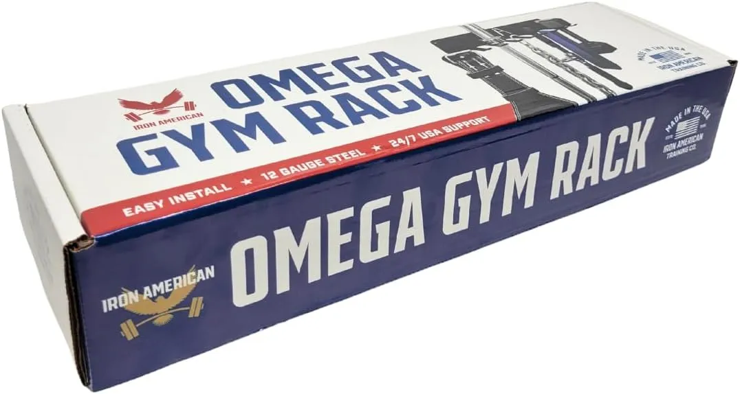 IRON AMERICAN USA Omega Gym Storage Rack 9 OR 11 Hook Heavy-Duty Gym Wall Organizer Gym Caddy Hanger - Gym Accessory Storage - Resistance Bands, Jump Ropes, Barbells, Lifting Belts, Cable Attachments