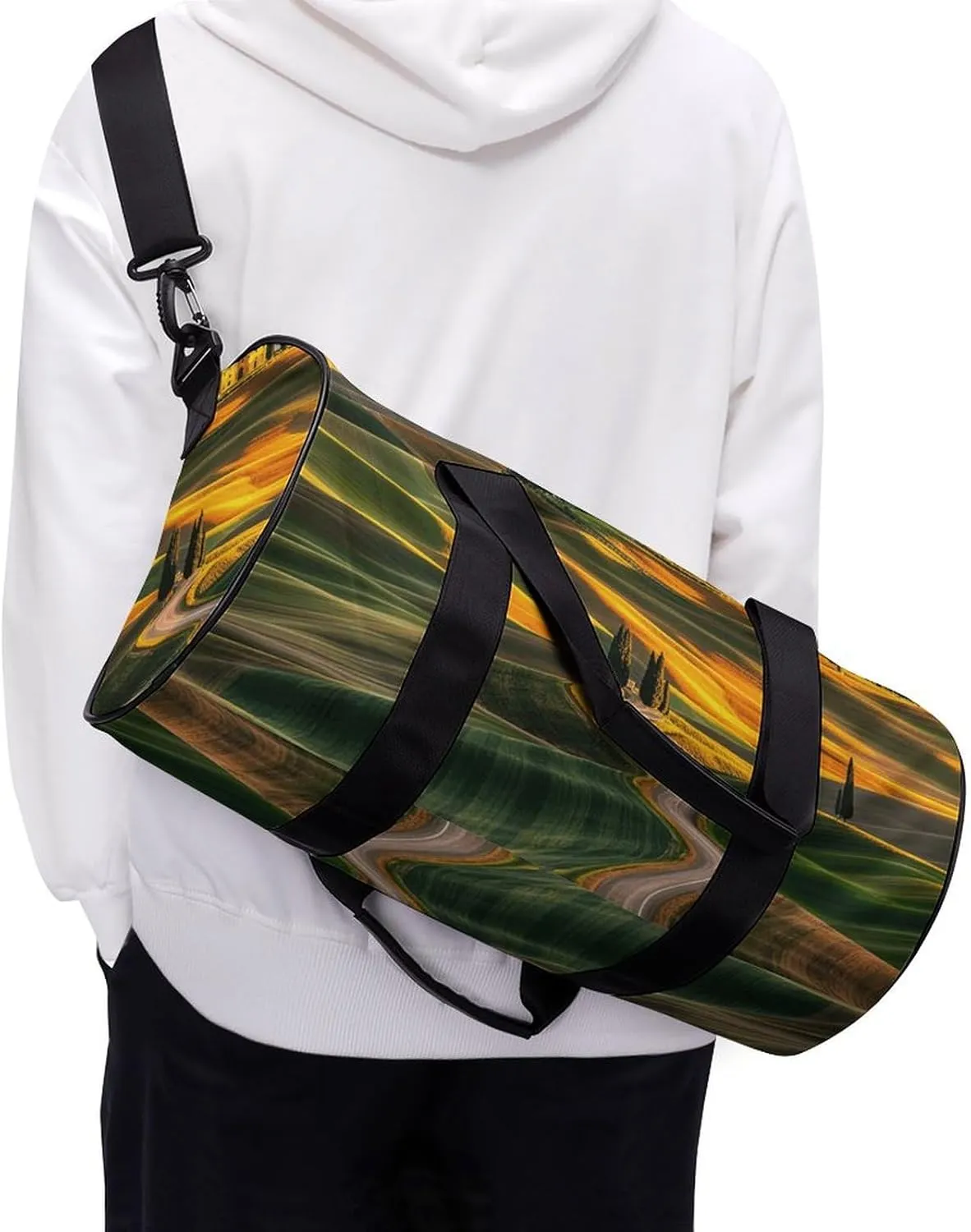 Italy-Tuscan Gym Bag Small Travel Duffle Bag with Compartment Carry On Weekender Bag for Women Men