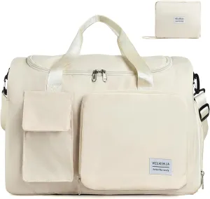 IwIeIaIrI Fitness Workout Gym Duffle Bag for Women with Shoes Compartment Waterproof Tote Bag and Weekend Bag for Girls Travel Duffle Bag with Dry and Wet Separation for Sports Activity Yoga Camping