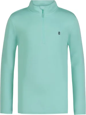 IZOD Boys' Long Sleeve Quarter Zip Pullover, Lightweight Fleece