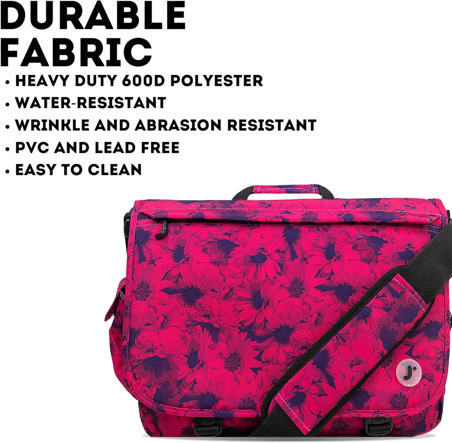 J World New York Thomas Laptop Messenger Bag for Women & Men. Kids Computer Bookbag