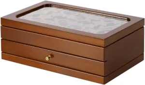 Jewelry Box Multi-Layer Jewelry Box Organizer Ring Earrings Necklace Storage Box Women's Household Jewelry Box Watch Cabinets (Color : Brown A)