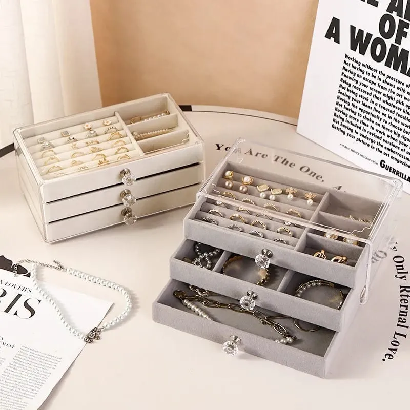 Jewelry Organizer Box, Multi-layer Jewelry Storage Holder with Drawers